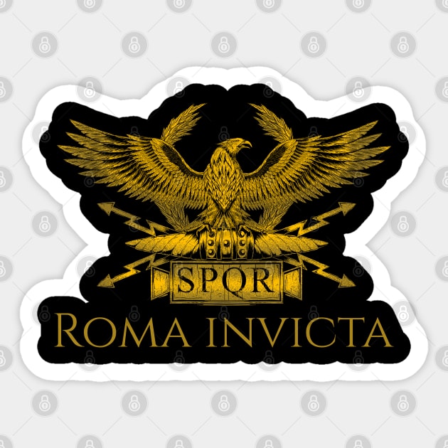 History Of Ancient Rome SPQR Roman Eagle Roma Invicta Sticker by Styr Designs